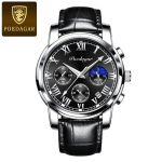 POEDAGAR uus TOP-br&auml;ndi luksuslik karbiga multifunktsionaalsed veekindlad helendavad meeste kvartskellad