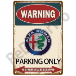 Alfa baar Retro plekk-silt Rippuv metallist silt Kodu seinakaunistus Kaunistusplaadid Plakatid seinal Elutoa kaunistus Luksus 20 x 30cm