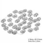 Mitmes suuruses lamedad &uuml;mmargused vahega helmed sulamiga kaetud h&otilde;bedased lahtised helmed ehete valmistamiseks DIY k&auml;ev&otilde;ru kaelakee k&otilde;rvar&otilde;ngas 9mm 20pcs h&otilde;be
