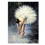 Vintage balletitantsija t&uuml;druku l&otilde;uendimaal Baleriini seinakunst Tantsuklassi plakatitr&uuml;kk Elutoa kaunistamiseks 20x30cm valge