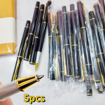 5 tk/3 tk/1 tk metallist signatuurpliiats Bright Black Steel Rod Business Office must geelpliiats 1pcs