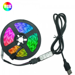 DC 5V LED-ribavalgustid RGB 2835 Dekoratsioon 3-klahvi juht USB-kaabel Paindlik lambilindi diood DC5V laua taustvalgus lintvalgustus 1M mitmev&auml;rviline