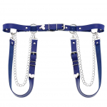 Naiste nahast rihmad Rakmed Punk Gooti keha Rind puuris v&ouml;&ouml;rihmad Reguleeritavad Harajuku s&uuml;dameketi rihmad tumesinine v&auml;rv