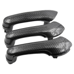 5PCS/Set Carbon Fiber Interior Grab Handle Inside handle door armrest fit for 1999-2004 Volkswagen Bora Golf 4 MK4 for Jet gray