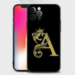 Gold Royal Letter telefoni&uuml;mbris iPhone'ile Samsung Galaxy Redmi Xiaomi Oppo OnePlus Note SA 7 8 9 10 11 12 13 14 20 21 22 23 53 54 Pro Max Plus Ultra iPhone 6 or 6S