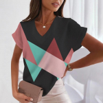 Retro naiste V-kaelusega s&auml;rk Y2K Street Trend Personality l&uuml;hikeste varrukatega, k&otilde;ik moodne poolvarrukatega top 4XL