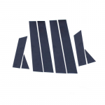 Must arvuti autoukse akna keskmine veerg kaunistus riba kaitsekleebised Nissan Qashqai J11 jaoks Black 8pcs