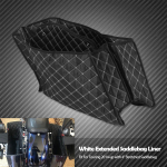Mootorratta mustad 4-tollised sadulakoti katted venitatud kotisisendid Harley Touring Electra Road Street Glide Road King CVO jaoks Saddlebag Liners A