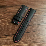 22MM 24MM s&uuml;sinikkiust nahast kellarihmaga Asenda Panerai nailonist kellarihm PAM441 PAM111Big Pilot k&auml;ev&otilde;ru tihvti pannal 24mm black buckle black