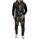 3D Dragon Printed Meeste dressipluus, kapuuts Meeste Loomade Spordidress/Pullover/Jakk/P&uuml;ksid Spordir&otilde;ivad Kevad-s&uuml;gis meeste &uuml;likond 4XL