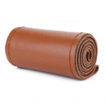 DIY 38cm Steering Wheel Covers soft Leather braid on the steering-wheel of Car With Needle and Thread Interior Black Thread