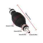 1 tk k&uuml;tusepump 6 mm 8 mm 10 mm 12 mm kummist alumiiniumist k&auml;sik&uuml;tusepumba toru k&auml;sikrundi pirn K&otilde;ik k&uuml;tused autolaevade jaoks 6mm black