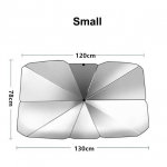 Auto esiklaas p&auml;ikesevarju vihmavari Kokkupandav auto vihmavari p&auml;ikesevari kate UV-plokk auto esiaken, kaitseb s&otilde;idukit UV p&auml;ikese ja kuumuse eest, esiklaas L must