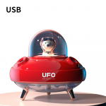Kahe otsikuga juhtmevaba Ufo &otilde;huniisutaja lauaarvuti &otilde;huniisutaja Cute Planet Bear Led Light Ultraheli aroomi eeterlike &otilde;lide hajuti Red USB Models