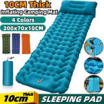 Uus Outdoor Camping Sleeping Pad t&auml;ispuhutav madrats patjadega &Uuml;likerge &otilde;hkmatt Sisseehitatud t&auml;ispuhutav pump Reisimatkad armee roheline v&auml;rv