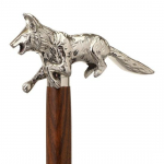 Puidust jalutuskepp Rebasepea Plakeeritud pea Puidust kepp Premium Hundi jalutuskepp meestele ja naistele 93.98 cm