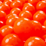 KiddyMoon 700 pallid 7cm/2,75 tolli pehmest plastikust m&auml;ngupallid lastele v&auml;rvilised sertifitseeritud made in eu, oranž 700 Balls/7cm-2.75in