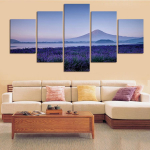 Seinakunst l&otilde;uendimaalingud 5 t&uuml;kki lillad erilised maastikulilled HD-prinditud moodulpildid Kodukaunistus Moodne magamistoa raam Ilma raamita 20x35cm*2 20x45cm*2 20x55cm*1