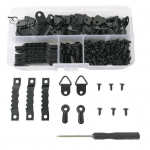 V&auml;ikese kolmnurkse pildiraamiga riidepuu konksud koos kruvidega Roostekindlad seinakinnitusr&otilde;ngaste konksud komplekt Riistvara tarvikud must