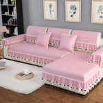 Euroopa diivanikate Universaalne t&auml;iskate, paks elutuba, libisemiskindel riie Art pits liivar&auml;tik padi seljatoe k&auml;etoe kate 45x45 pillowcase 1pc roosa