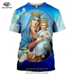 3D-tr&uuml;kiga Religioossed T-s&auml;rgid Meestele Naistele Harajuku vabaaja s&auml;rgid Jeesus Jumal &Uuml;markaelus l&uuml;hikeste varrukatega riided Hingav T-s&auml;rk L