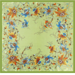 Kvaliteetsed luksuslikud siidist sallid peapael Sallid kaelasall naistele kett siidist sall naiste dekoratiivne sall 90*90cm roheline