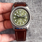 36 mm titaanist &uuml;mbris, safiirmuru 20 ATM sukelduja NH35A PT5000 automaatne piloot meeste s&otilde;jav&auml;ekell, nahk, 63,7 g vintage p&auml;ikesep&otilde;letusketas Option 2 kohv