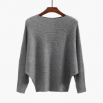 Elegantne kontori naiste kampsun vabaaja pikkade varrukatega silmkoelised topid S&uuml;gisesed lahtised naisteriided Talvised kaldkaelusega pulloverid 29627 One Size hall v&auml;rv