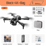 2024 UUS K9 PRO Mini Drone Professionaalne 4K HD kaamera optilise voolu lokaliseerimine neljasuunaline takistuste v&auml;ltimine Quadcopteri m&auml;nguasjad kingitused Dual 4K-3B must