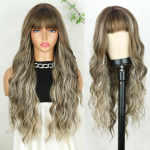 MISS PARUKAS s&uuml;nteetilised pikad mustad tukkidega parukad Naturaalsete laineliste juustega Parukas naistele Kuumakindel igap&auml;evaseks Cosplay peol 65cm