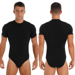 Meeste &uuml;hes t&uuml;kis l&uuml;hikeste varrukatega aluss&auml;rk, n&ouml;&ouml;bivajutusega jalgevahega trikoo &uuml;laosa Slim Fit Romper Body M