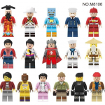 12tk M8106 multikas v&auml;ikeste osakeste inimlinn tulet&otilde;rjujad politsei ehitusklotsid laste m&auml;nguasi