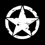 Circle Star peegeldav kerega aken, auto stiilis s&otilde;iduki kleebised kleebised must