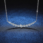 T&auml;is D-v&auml;rvi moissanite ripats kaelakee originaal 925 naelsterling ketiga kaetud 18k valge kullaga kaelakeed naistele