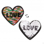 Sequin Heart Tikand &Otilde;mble Cloth Applique