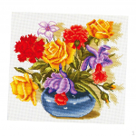 Pol&uuml;ester&otilde;mblusega lillet&ouml;&ouml;riistade komplekt 47x43cm