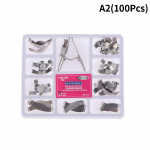 100 tk Dental Pro metallist maatriksrihmad, l&auml;bil&otilde;ikekujulised ribarullimaatriksid