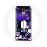 &Uuml;mbris Samsung Galaxy J6 2018 Bangtan Sonyeondan BTS logo ja ARMY logo jaoks I Purple You