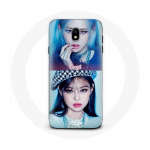 Coque pour Samsung Galaxy J3 2017 Blackpink Groupe K-pop Filles Jennie et Ros&eacute; Lovesick girls poster the album