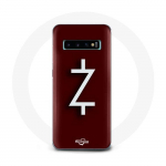&Uuml;mbris Samsung Galaxy S10 Ozark Season 4 Logo Z jaoks, valge punane taust