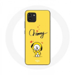 Coque pour Samsung Galaxy A03 BTS Bangtan Gar&ccedil;ons BT21 Chimmy Jimin Fond Jaune
