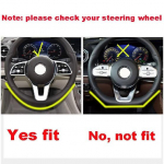Left Hand Drive Car Steering Wheel Button Cover Sticker For Mercedes Benz A B class GLA GLB CLA W177 W247 H247 X247 C118 + Color-Silver-A class W177