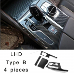 LHD For BMW 5 Series G30 G31 carbon fiber central armrest box cover storage box gear position panel decoration cover auto parts Type B LHD