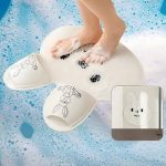 My Yuna foot brush foot washing mat foot scrub, white rabbit, 1 piece, white, 1 piece