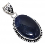 Natural Sodalite Gemstone Handmade 925 Sterling Silver Pendant 2.09 d3m06