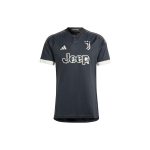 Adidas Juventus 23/24 kolmas s&auml;rk kirjatr&uuml;kiga V-kaelusega l&uuml;hikeste varrukatega meeste jalgpallis&auml;rk tumehall HR8250 XL