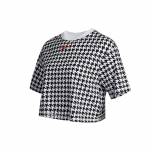 Nike Sportswear Icon Clash ruuduline l&uuml;hikeste varrukatega crop top naistele Must DD5034-100 S