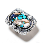 Natural Spiny Oyster Gemstone Handmade 925 Sterling Silver Ring Size 9.5 w5y41