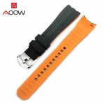 18/20/22 mm kummist rihm, kumer ots, roostevabast terasest pannal, sportlik veekindel sukeldumine, meeste kvaliteetne asendusk&auml;ev&otilde;ru kellarihm 18mm