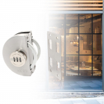 Contemporary Glass Door Lock for Effortless Sliding Access at Home or Office Round Single Door